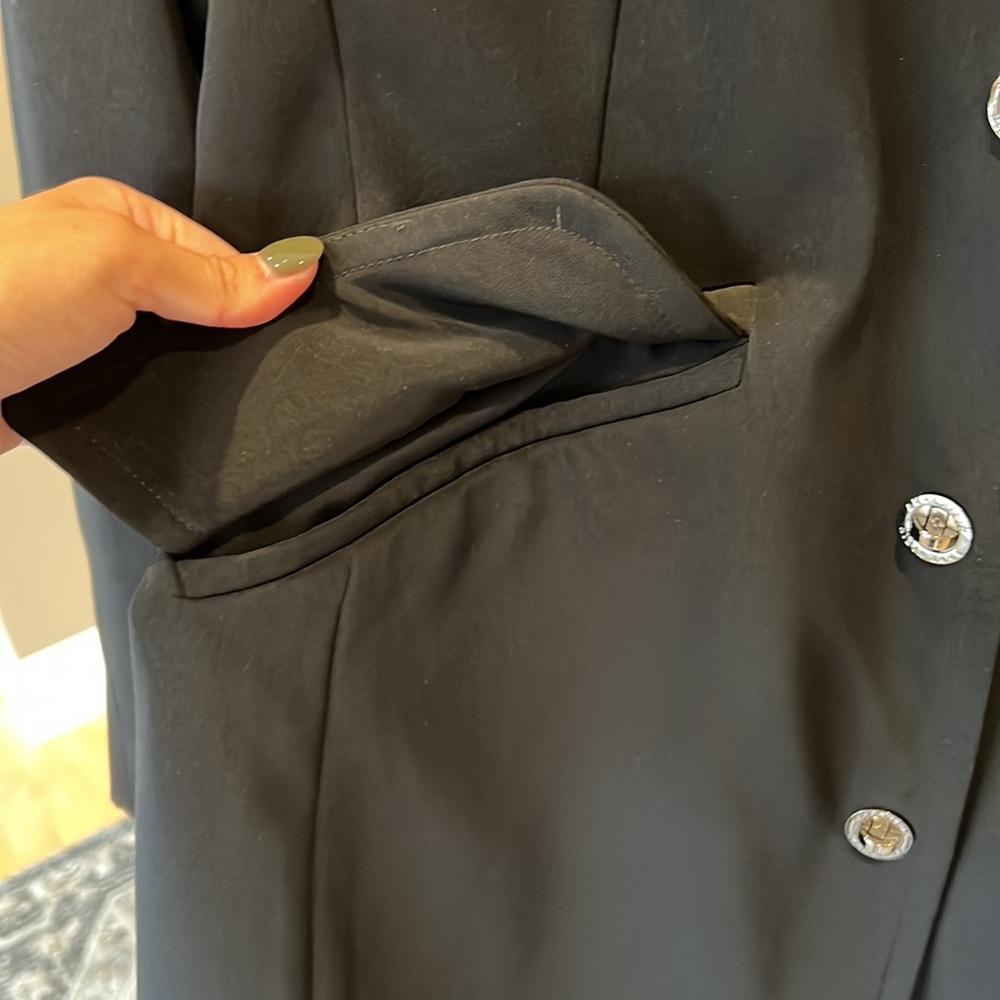 ANNE KLEIN Black Dress Coat - Picture 5 of 6